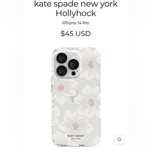 New! Kate Spade New York Hollyhock iPhone 14 Pro Case